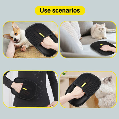 2-in-1 Pet Grooming Glove & Hair Remover Brush