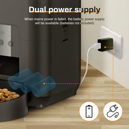 Smart Automatic Pet Feeder – Timed Slow-Feed Cat & Dog Food Dispenser