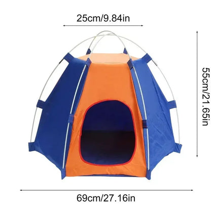 Foldable Waterproof Pet Camping Tent – Outdoor Dog & Cat Kennel