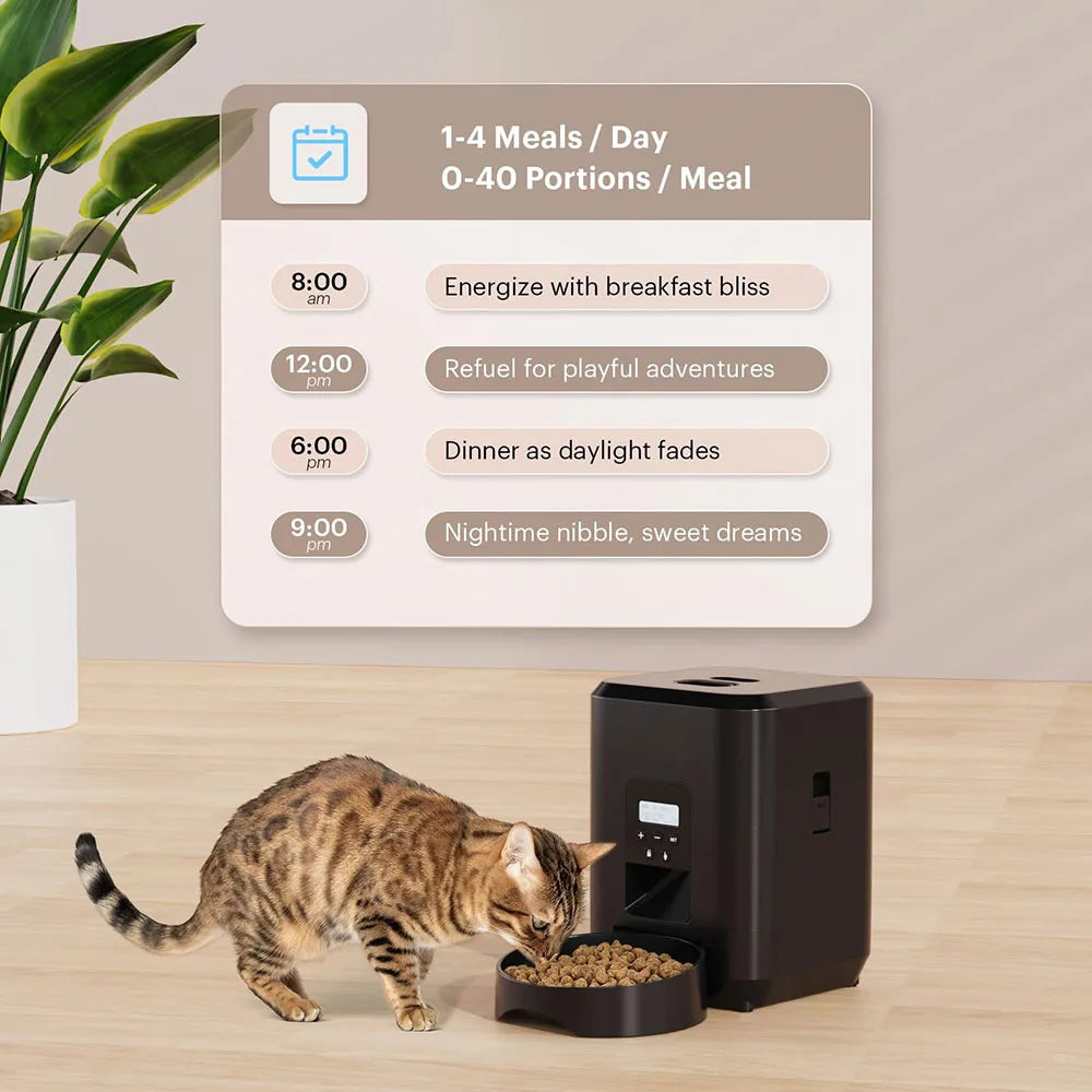 Smart Automatic Pet Feeder – Timed Slow-Feed Cat & Dog Food Dispenser