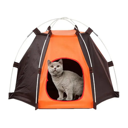 Foldable Waterproof Pet Camping Tent – Outdoor Dog & Cat Kennel