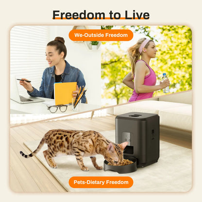 Smart Automatic Pet Feeder – Timed Slow-Feed Cat & Dog Food Dispenser