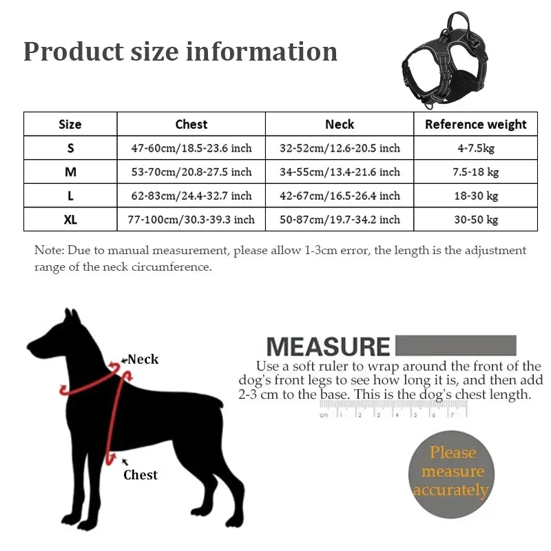Adjustable Reflective No-Pull Dog Harness