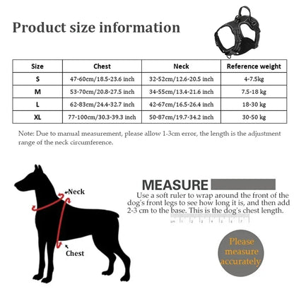 Adjustable Reflective No-Pull Dog Harness