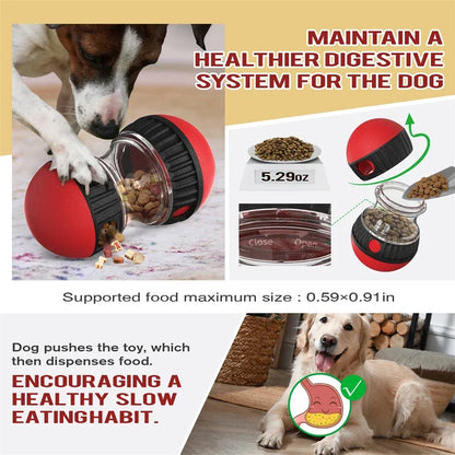 Interactive Dog IQ Toy – Elliptical Rolling Treat Dispensing Ball