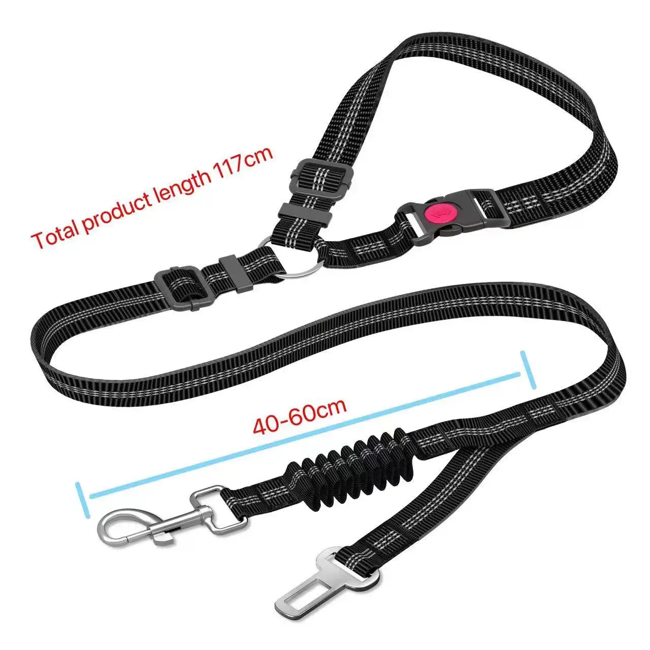 Adjustable Heavy-Duty Dog Car Seat Belt