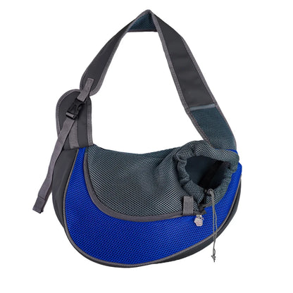 Reflective Mesh Pet Shoulder Bag – Portable Travel Carrier for Cats & Small Dogs