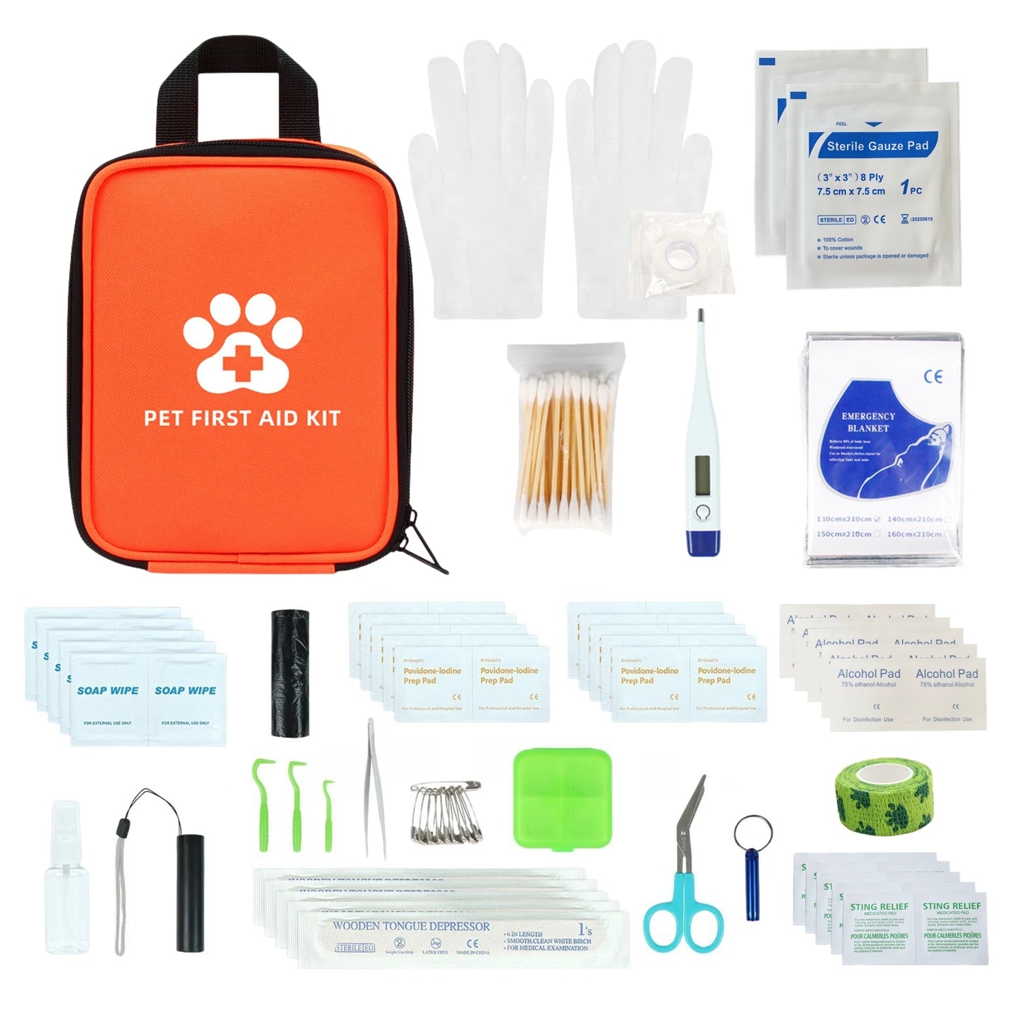 Compact Pet First Aid Kit – Outdoor Medical Pack for Dogs & Cats