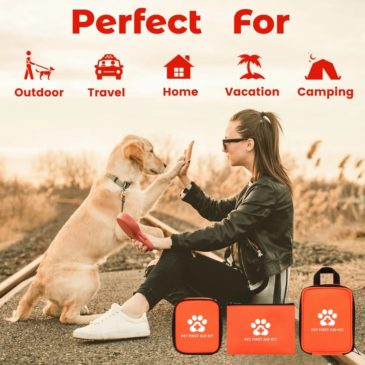 Compact Pet First Aid Kit – Outdoor Medical Pack for Dogs & Cats