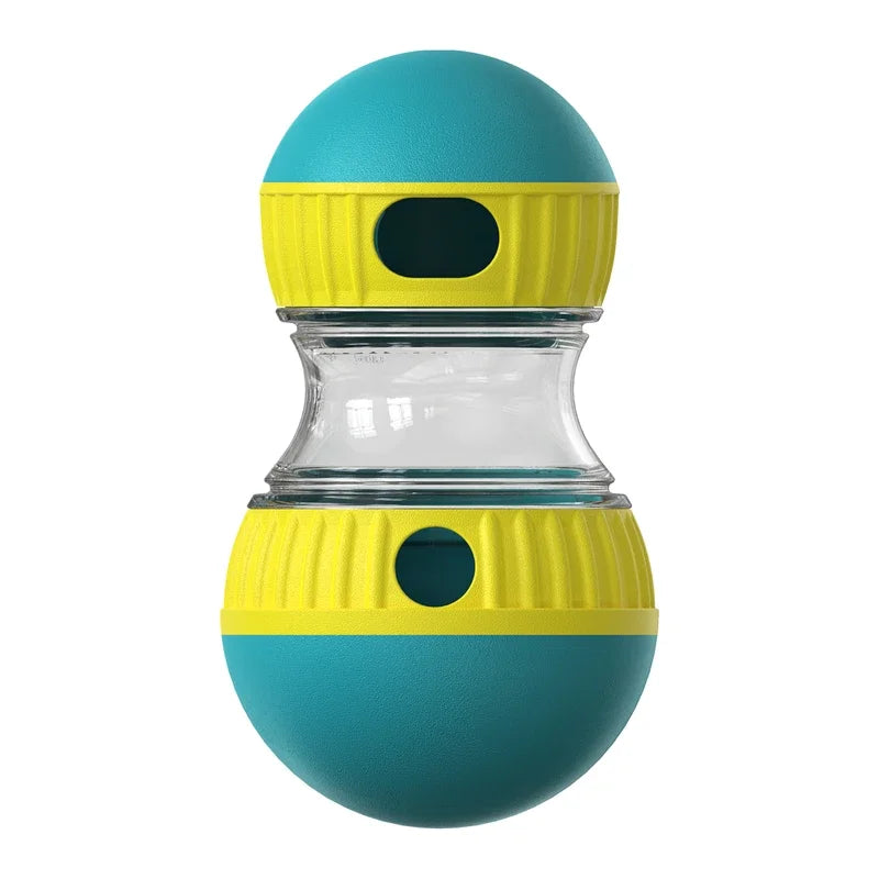 Interactive Dog IQ Toy – Elliptical Rolling Treat Dispensing Ball