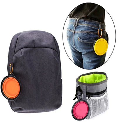 Collapsible Silicone Dog Bowl – 350ml Portable Travel Feeder
