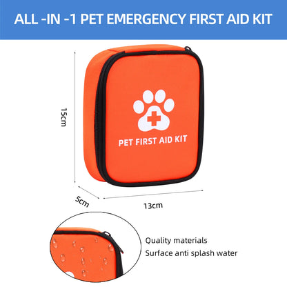 Compact Pet First Aid Kit – Outdoor Medical Pack for Dogs & Cats