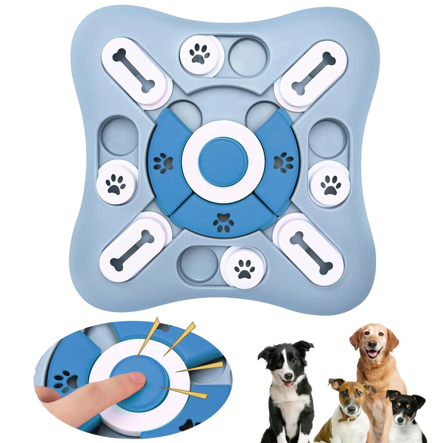 Slow Feeder Interactive Dog & Puppy IQ Food Dispenser Bowl